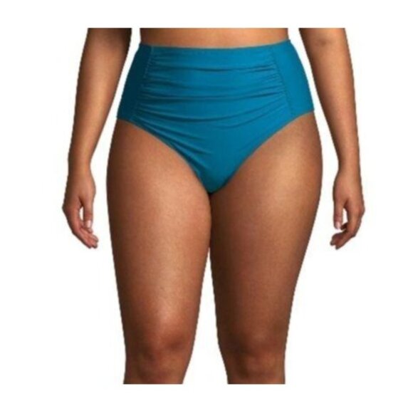 Time & Tru Other - Time & Tru Womens High-Waisted Ruched Bikini Bottom Size 2X 20W-22W